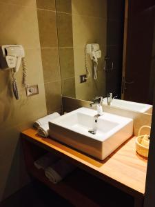 Koupelna v ubytování Hotel Amun