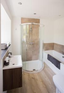 A bathroom at Shore View Cottage