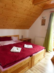 Un pat sau paturi într-o cameră la Privát Obuvník