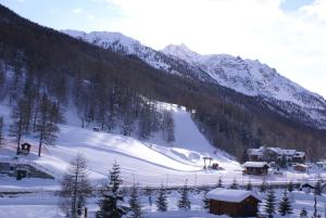 Albergo Boule de Neige v zimě