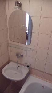 Koupelna v ubytování Hotel Štadión