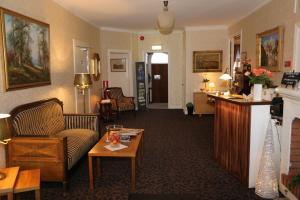 
Lobbyn eller receptionsområdet på Hotell S:t Olof
