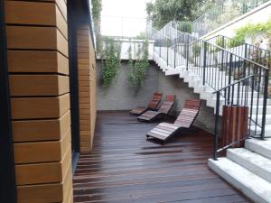 Balkon lub taras w obiekcie Luxury Apartment Bursztynowa