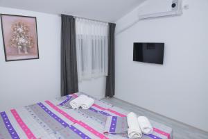 Postelja oz. postelje v sobi nastanitve Atina Lux Hostel
