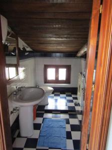 a bathroom with a sink and a toilet at Magnifica Casa in Mendicino +163 photos