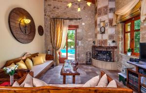 Et sittehjørne på Amazing Villas in Crete