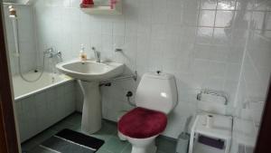 Koupelna v ubytování Apartman U Hanicky