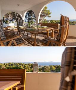 Rõdu või terrass majutusasutuses Basic Apartments - Ferienhaus Basic Croatia Vir Island