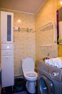 ベレズニキにあるApartments on Parizhskoy Kommuny 50のバスルーム(トイレ、洗濯機付)