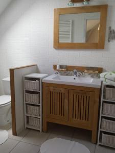 Et badeværelse på chambres des rosiers