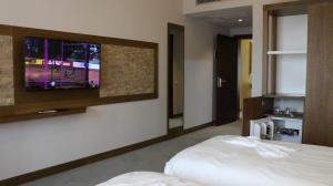 TV a/nebo společenská místnost v ubytování Hotel Admiral