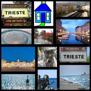 トリエステにあるFreetime Triesteの都市・建物図画のコラージュ