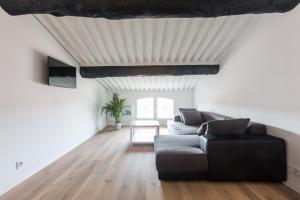 - un salon avec un canapé et un plafond dans l'établissement Appart Hypercentre CLIM 2chb QuartierChic, à Aix-en-Provence