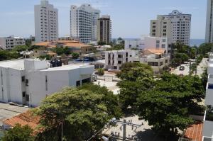 Vedere generală la Santa Marta sau o vedere a orașului de la acest aparthotel