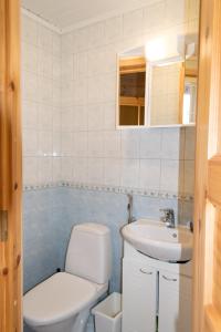 Kylpyhuone majoituspaikassa Kilpisjärven Tunturimajat