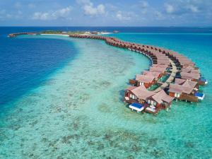 an aerial view of a resort in the ocean at Grand Park Kodhipparu Maldives - Child Stay & Eat Free Until 30 Nov 2024 in North Male Atoll