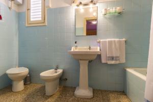 Kúpeľňa v ubytovaní Hostal Urgell