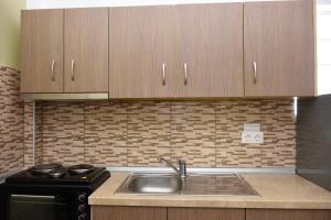 Kuchyň nebo kuchyňský kout v ubytování Anna Pousi Studios & Apartment