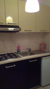 a kitchen with a sink and a stove at New Point in Zagreb