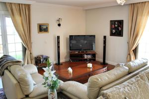 a living room with two couches and a television at OurMadeira - Villa Luzia, luxury in Funchal