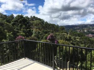 uma varanda com vista para uma montanha em Apartamento na Montanha em Campos em Campos de Jordão