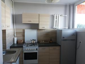 Apartament w Gdańskuにあるキッチンまたは簡易キッチン