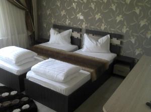 フネドアラにあるBest Hotelの- 白い枕付きのベッド2台(1室)