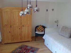 Ένα ή περισσότερα κρεβάτια σε δωμάτιο στο Ferienhaus Burkard