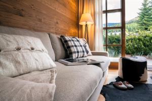 Ein Sitzbereich in der Unterkunft Steinberghaus Apartments