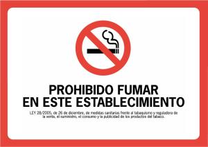 ベラにあるTu Hogar en Verazulの禁煙の看板