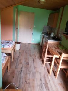 Kuchyň nebo kuchyňský kout v ubytování Apartmány Sára