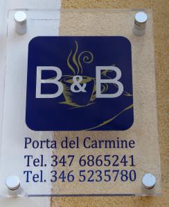Certifikát, hodnocení, plakát nebo jiný dokument vystavený v ubytování Porta del Carmine