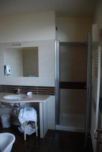 Koupelna v ubytování Albergo Ristorante Orazio