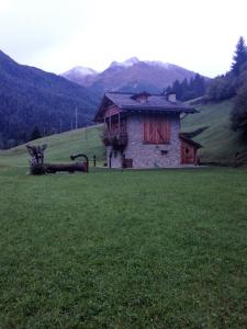 a house in the middle of a green field at Maso Al Plan in Rabbi