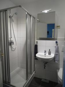 Ένα μπάνιο στο Ferienwohnung Möwe +8 φωτογραφίες