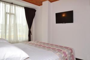 A television and/or entertainment centre at Apartahotel Doble3