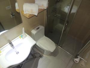 Koupelna v ubytování Dela Chambre Hotel