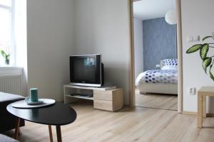 TV a/nebo společenská místnost v ubytování Apartmán DOMA Jičín