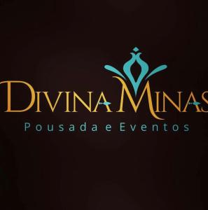 ein Logo für eine Weinprobe mit einer Flasche Champagner in der Unterkunft Pousada Divina Minas in Três Corações