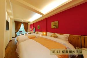 Letto o letti in una camera di Hsitou Man Tuo Xiang Homestay
