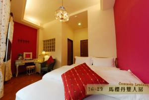 Letto o letti in una camera di Hsitou Man Tuo Xiang Homestay
