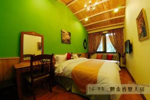 Letto o letti in una camera di Hsitou Man Tuo Xiang Homestay