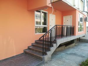 a set of stairs in front of a building at Studio Magelan in Ruse