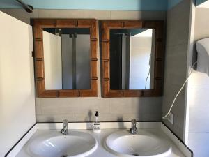 Koupelna v ubytování Albergue Orion