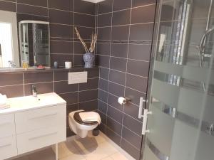 Koupelna v ubytování Hôtel Ducret