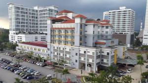 an overhead view of a building with a parking lot at Vista Alam in Shah Alam