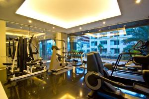 Fitness centrum a/nebo fitness zařízení v ubytování LK Royal Suite