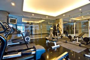 Fitness centrum a/nebo fitness zařízení v ubytování LK Royal Suite
