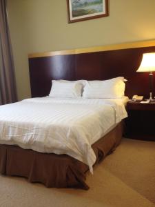Postel nebo postele na pokoji v ubytování Gaya Centre Hotel