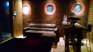 Χώρος καθιστικού στο Cabañas & SPA Carilafquen